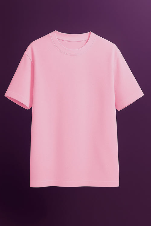 Unisex Oversized Plain Pink Tee
