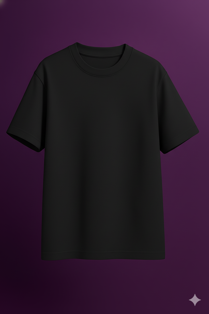 Unisex Oversized Tees Black