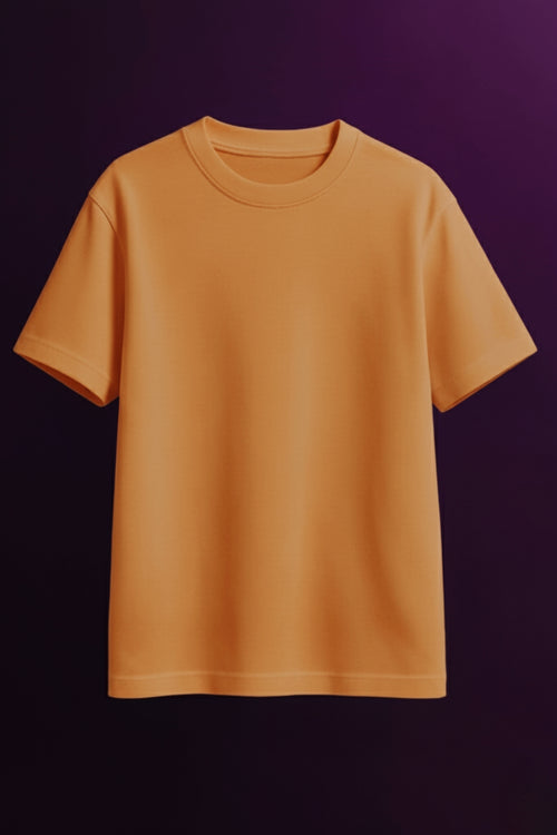Unisex Oversized Plain Orange Tee