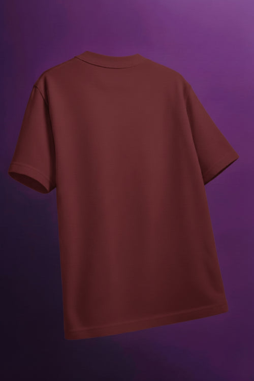 Unisex Oversized Tees Maroon