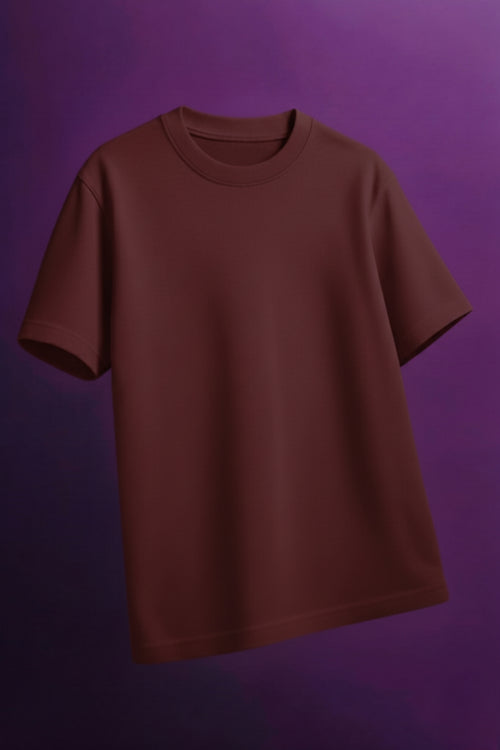 Unisex Oversized Tees Maroon