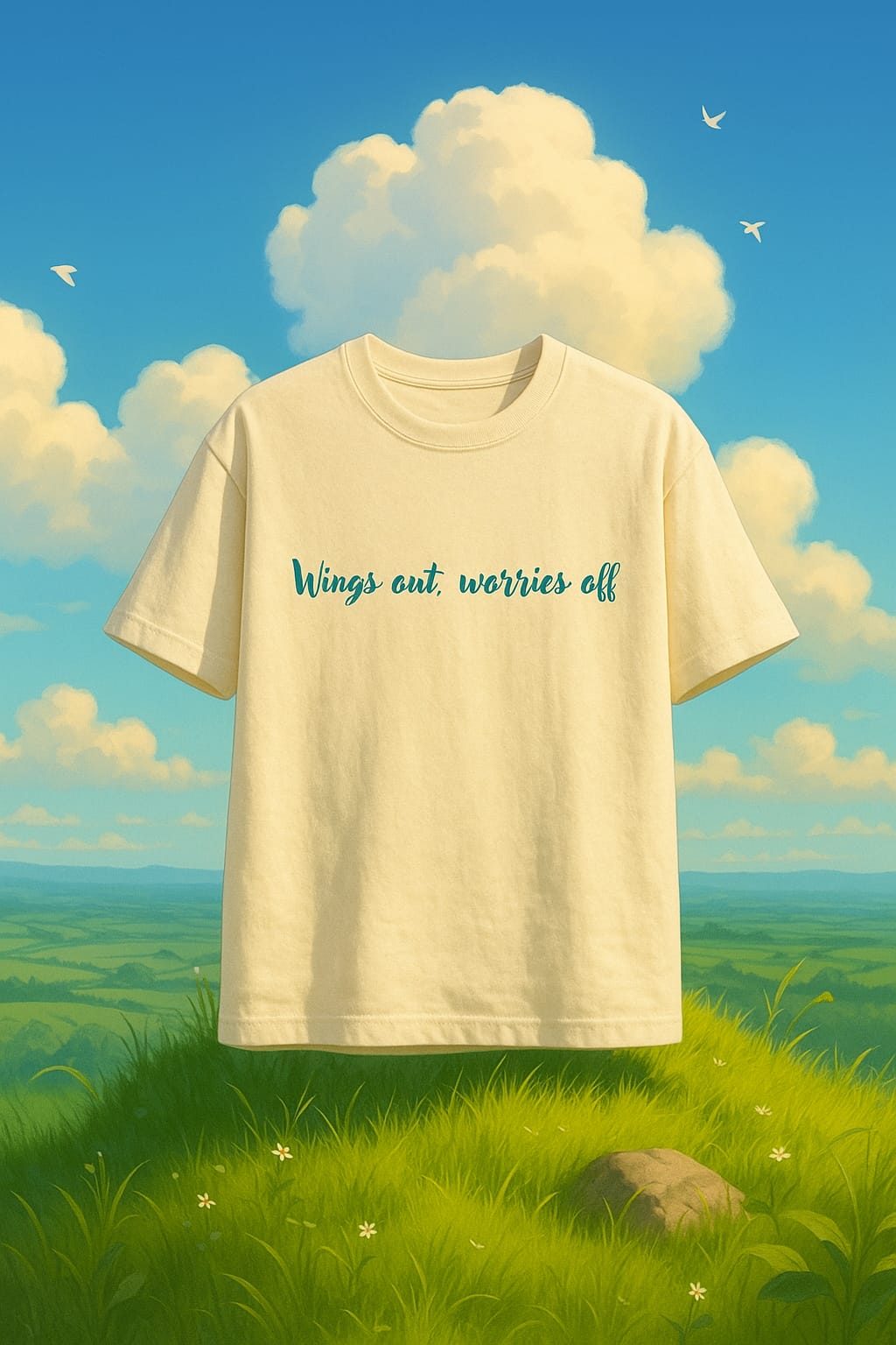 Unisex Oversized Rio Tee Off-White