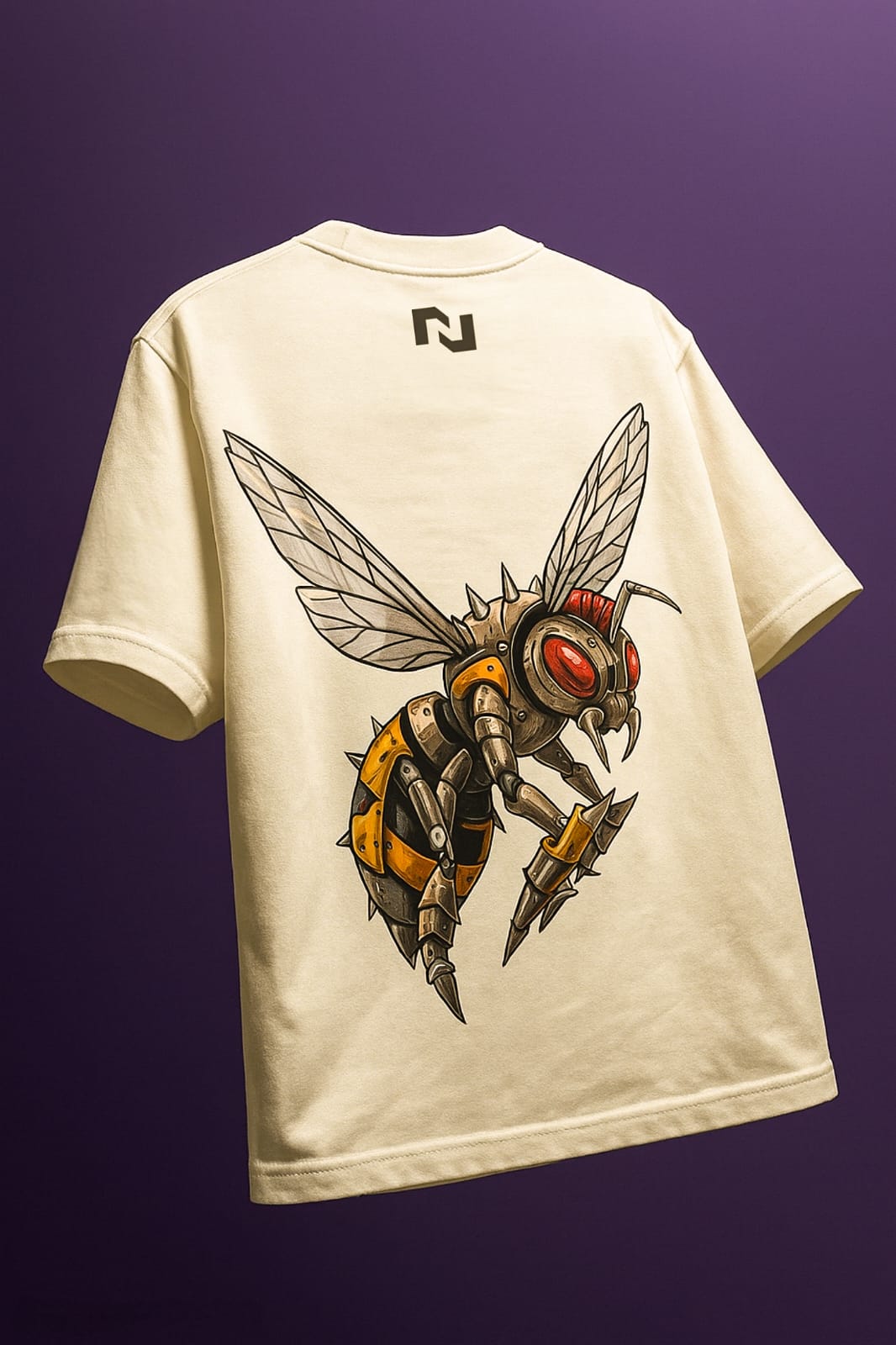 Unisex Oversized Mecha Hornet Tee Off-White